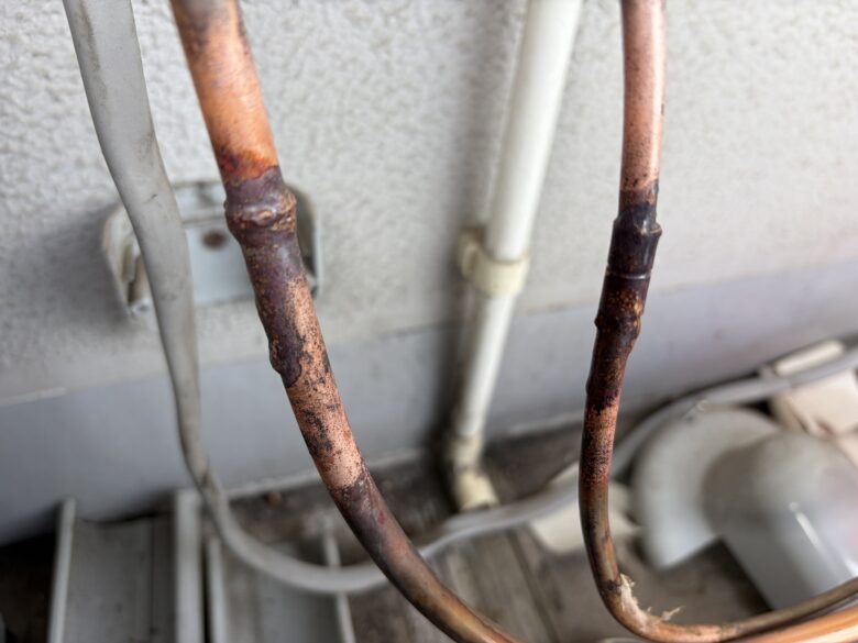 冷媒配管を溶接で延長